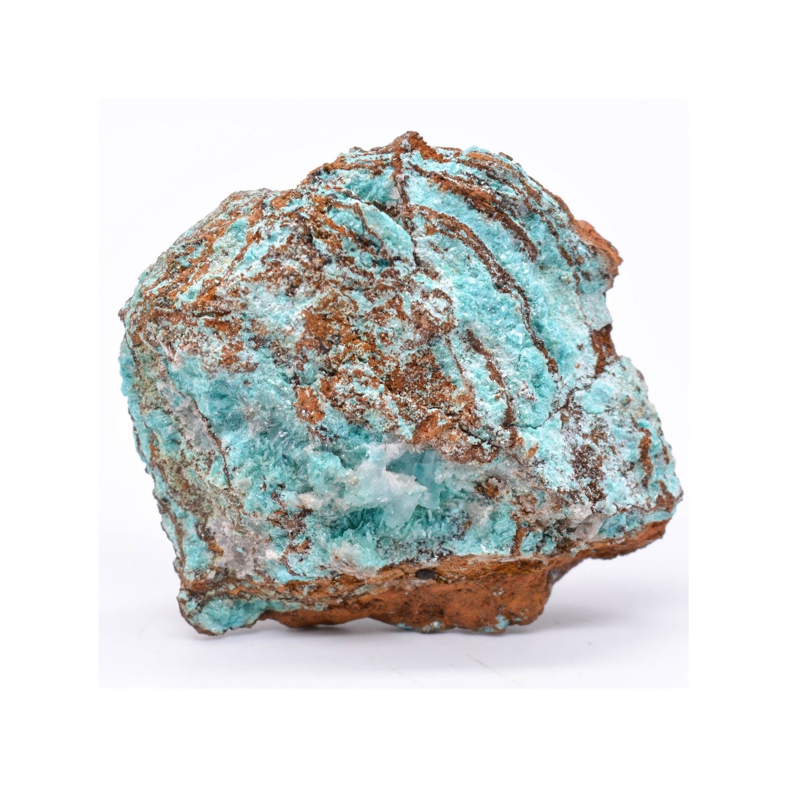 Aurichalcite, calcite - Mine Ojuela, Mapimi, Durango, Mexique