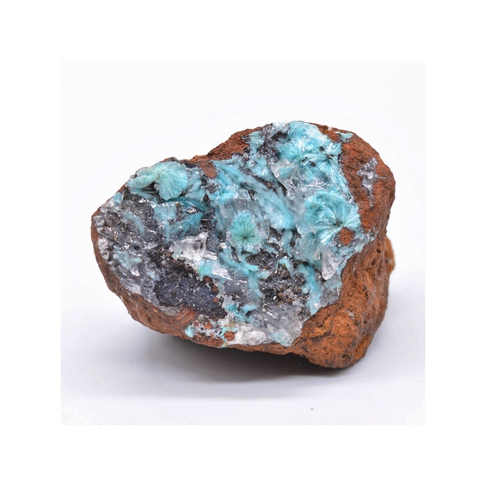 Aurichalcite, calcite - Mine Ojuela, Mapimi, Durango, Mexique