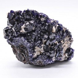 Fluorite antozonite, calcite - Ojuela mine, Mapimi, Durango, Mexico