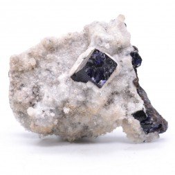 Fluorite antozonite, calcite - Ojuela mine, Mapimi, Durango, Mexico