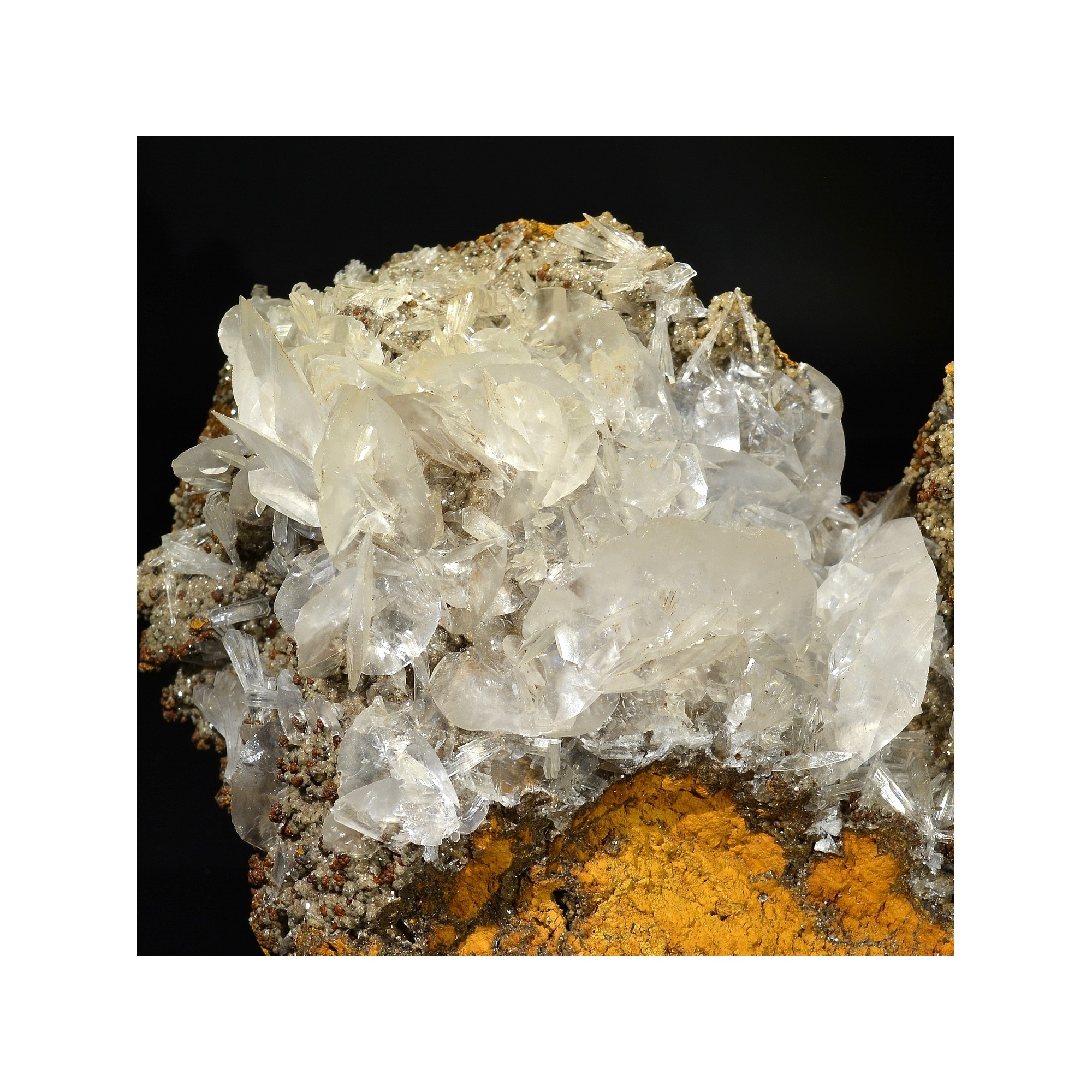 Calcite et hémimorphite - Mine Ojuela, Mapimi, Durango, Mexique