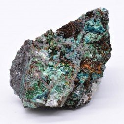 Rosasite, conichalcite, calcite - Mine Ojuela, Mapimi, Durango, Mexique