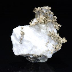 Native silver on calcite, Bouismas mine, Bou Azzer, Morocco