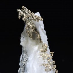 Argent natif sur calcite, Mine Bouismas, Bou Azzer, Maroc