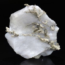 Argent natif sur calcite, Mine Bouismas, Bou Azzer, Maroc