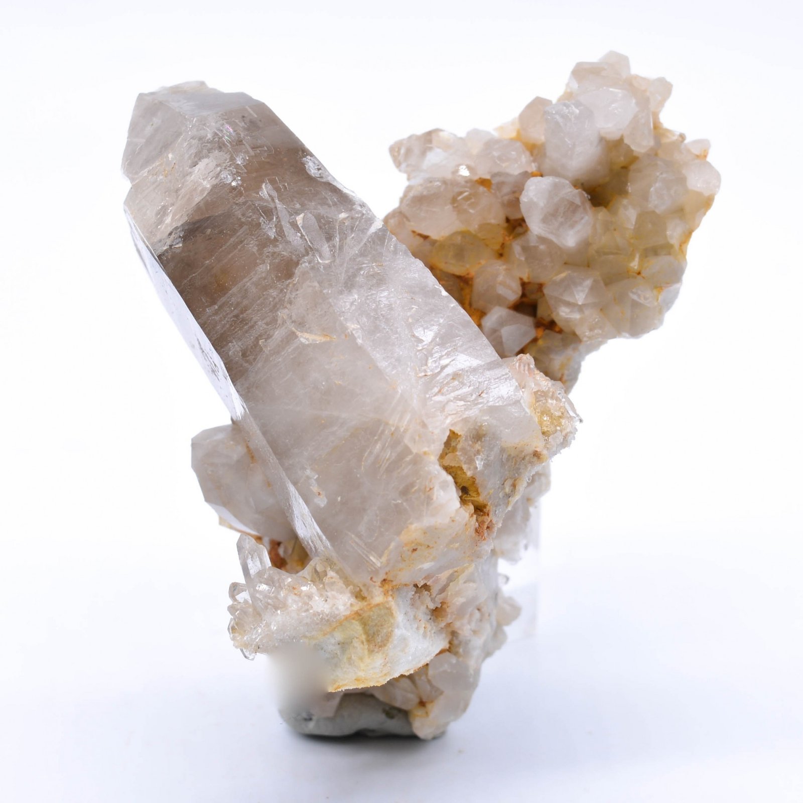 Quartz et anatase - Mûr-de-Bretagne, Côtes-d'Armor, France