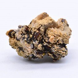 Vanadinite on goethite - Taouz, Morocco