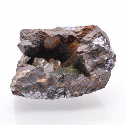 Cérusite et goethite dans galène - Touissit, Maroc