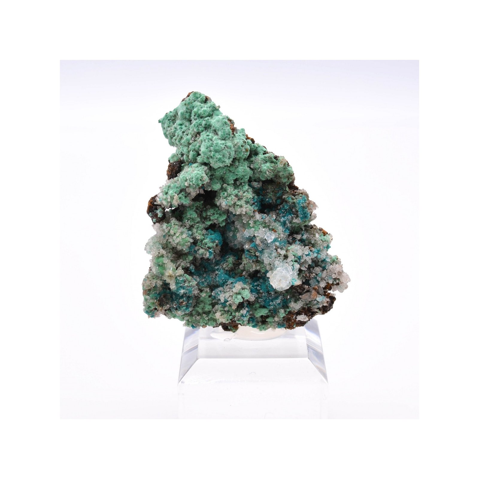 Rosasite, conichalcite - Ojuela Mine, Mapimi, Durango, Mexico