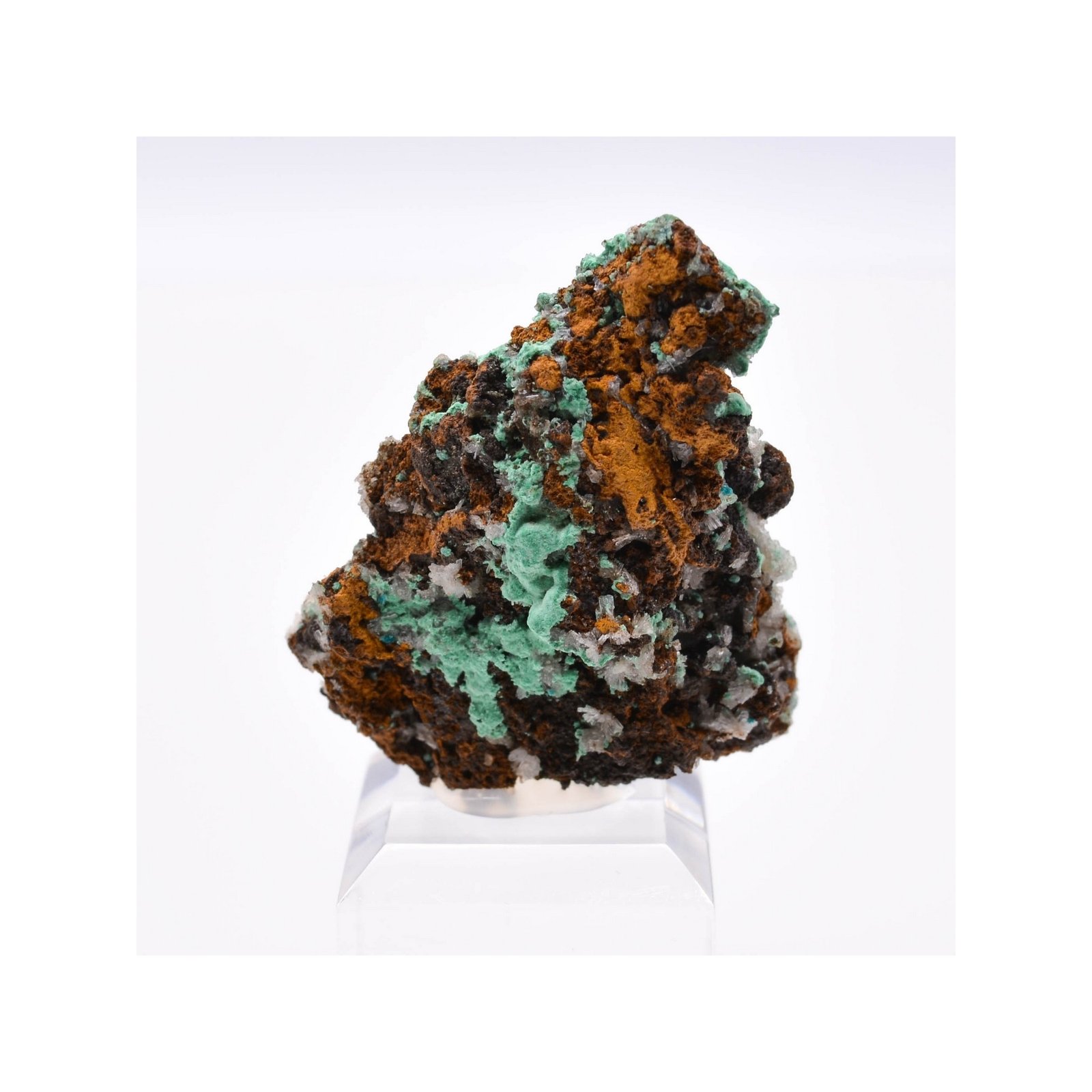 Rosasite, conichalcite - Ojuela Mine, Mapimi, Durango, Mexico