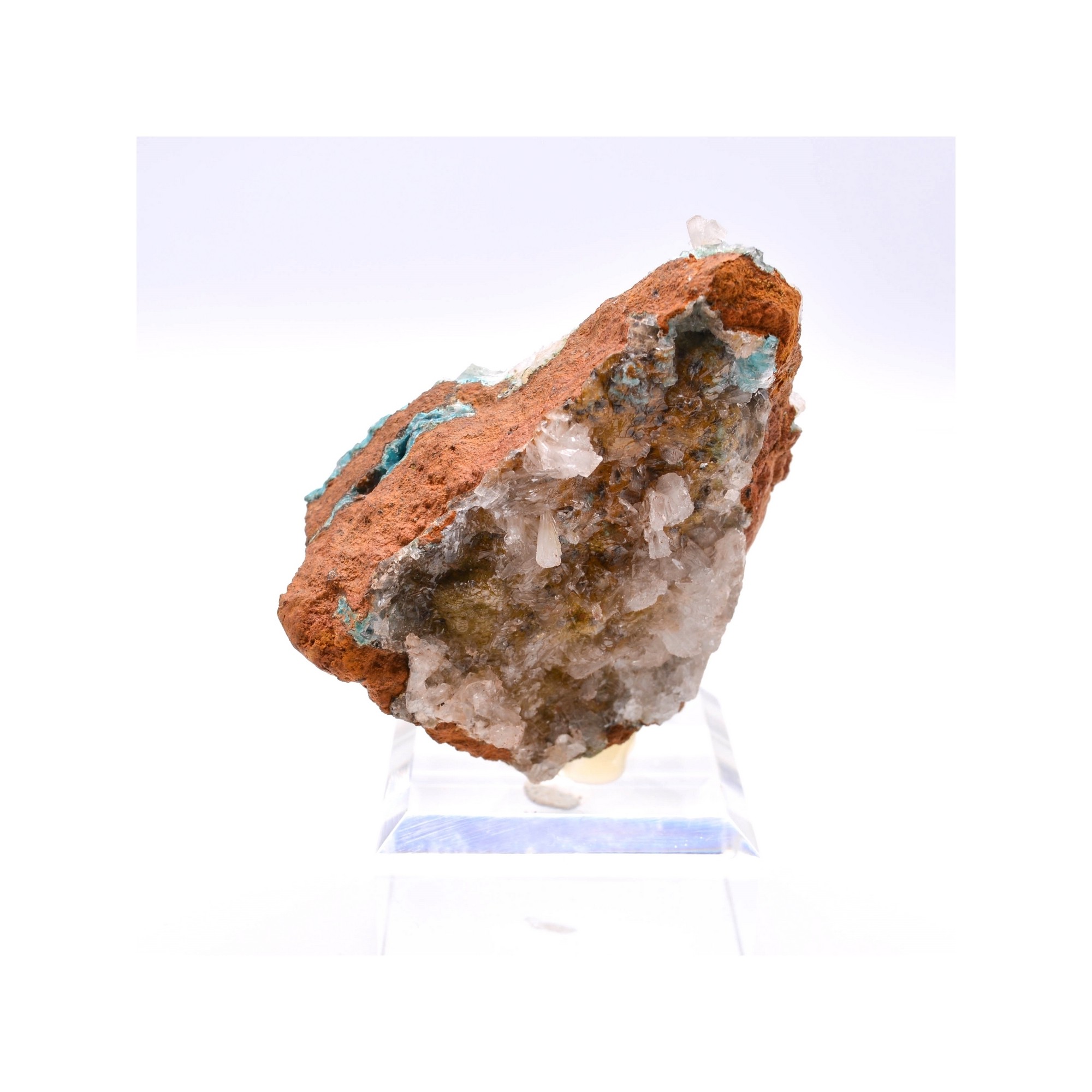 Aurichalcite, conichalcite, calcite - Mine Ojuela, Mapimi, Durango, Mexique