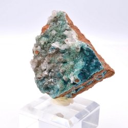 Aurichalcite, conichalcite, calcite - Ojuela mine, Mapimi, Durango, Mexico