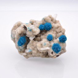 Cavansite sur heulandite - Carrières Wagholi, Poona, Inde