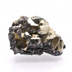 Sphalérite sur pyrite - Île d'Elbe, Toscane, Italie