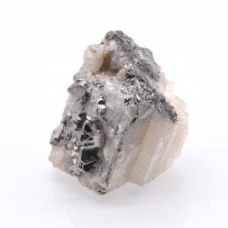 Carrolite sur calcite - Kambove, Katanga, Congo