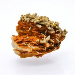 Pyromorphite sur barytine - Mine des Farges, Ussel, Corrèze, France