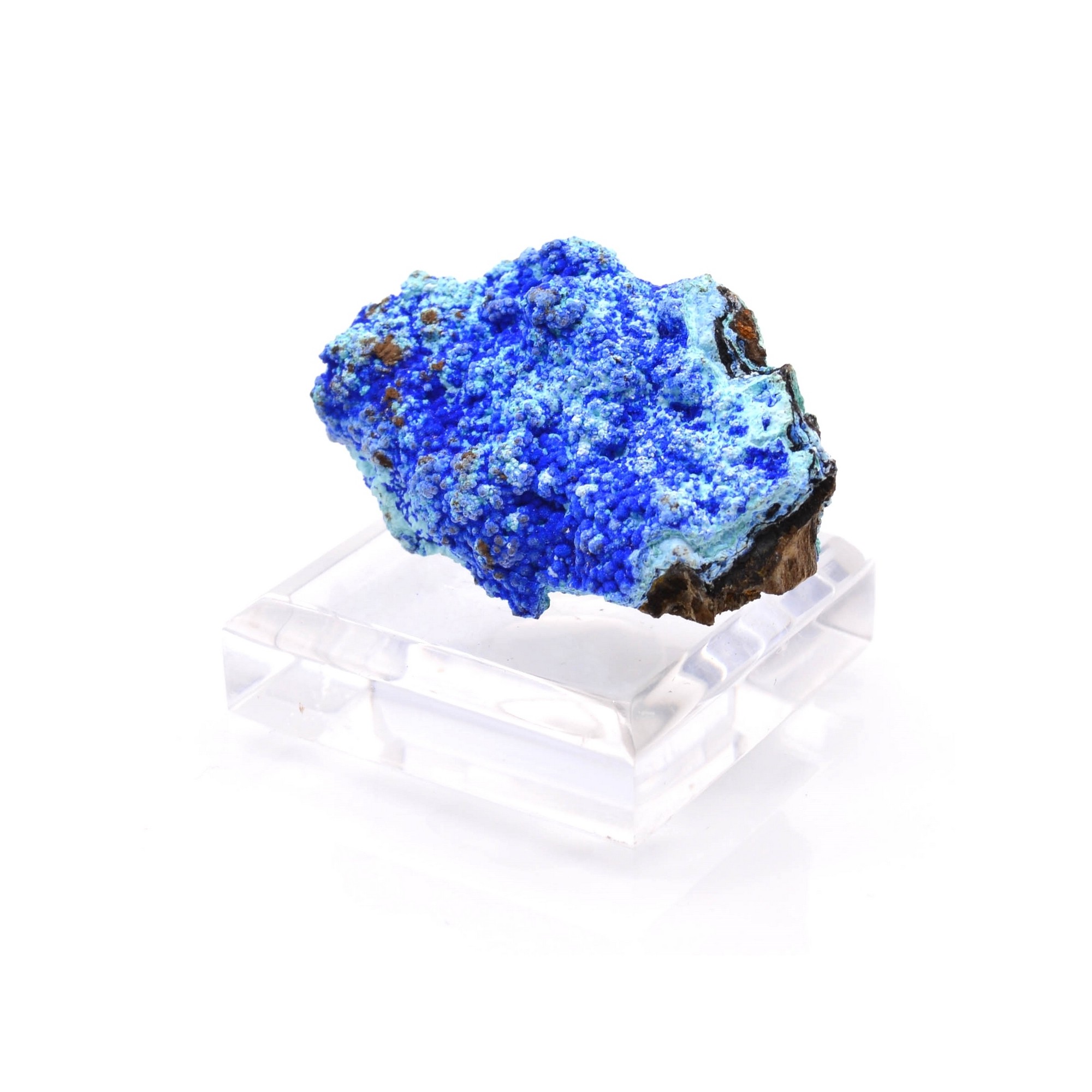 Azurite sur gibbsite - District du Dongchuan, Kunming, province du Yunnan, Chine