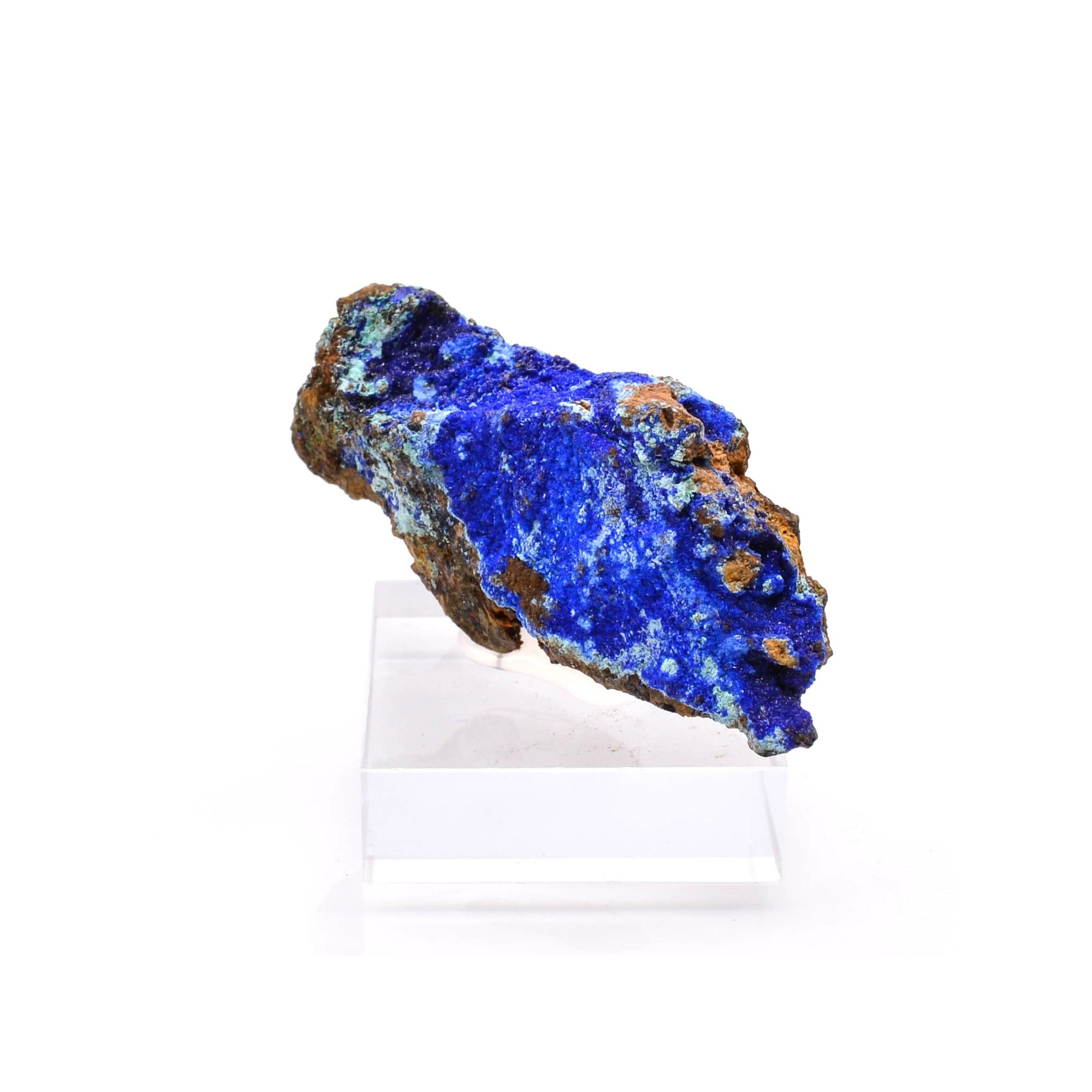 Azurite on gibbsite - Dongchuan district, Kunming, Yunnan province, China