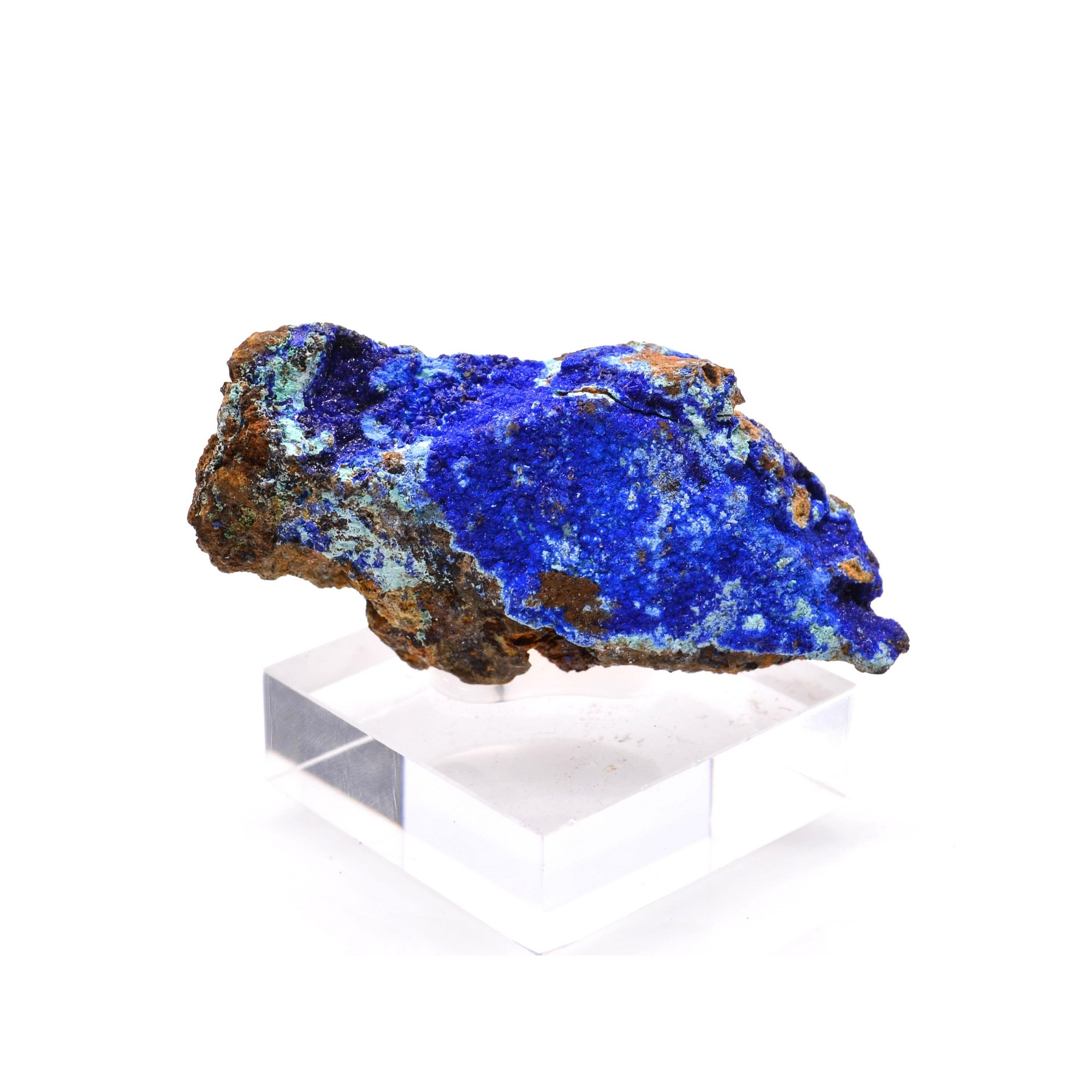 Azurite on gibbsite - Dongchuan district, Kunming, Yunnan province, China
