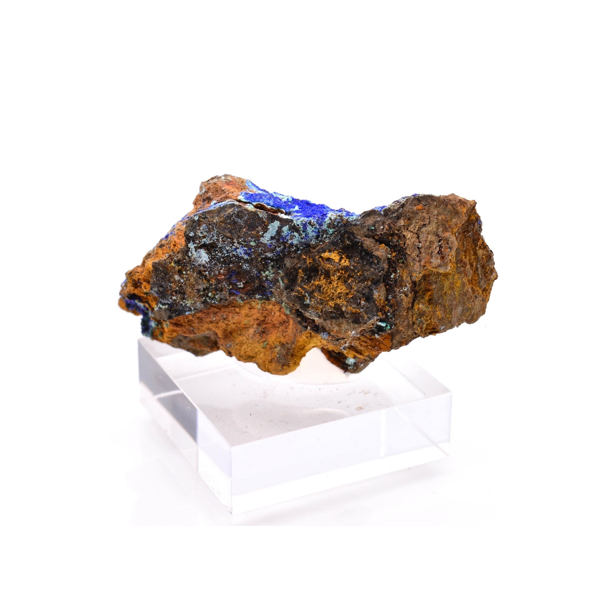 Azurite on gibbsite - Dongchuan district, Kunming, Yunnan province, China