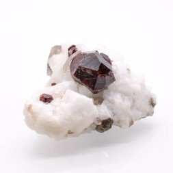 Grenat spessartine sur orthose - Vallée de Shigar, district de Skardu, Gilgit-Baltistan, Pakistan