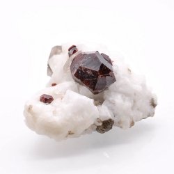 Spessartite garnet on orthoclase - Haramosh mountains, Toundu district, Gilgit-Baltistan, Pakistan