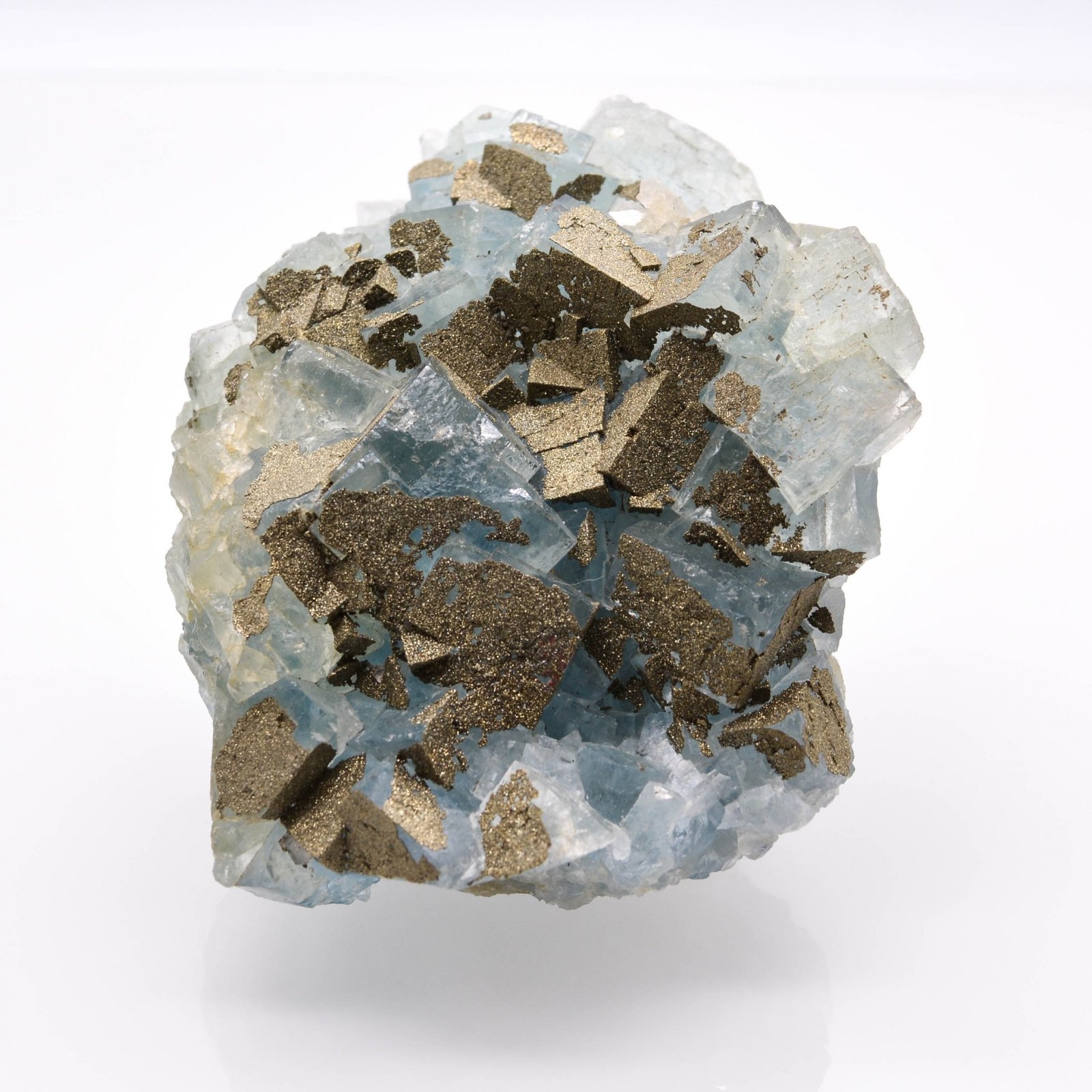 Fluorite and pyrite - Le Burc, Alban, Tarn, France