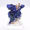 Azurite psm tétraèdrite et quartz - Mine à Giraud (La Gardette), Isère, France