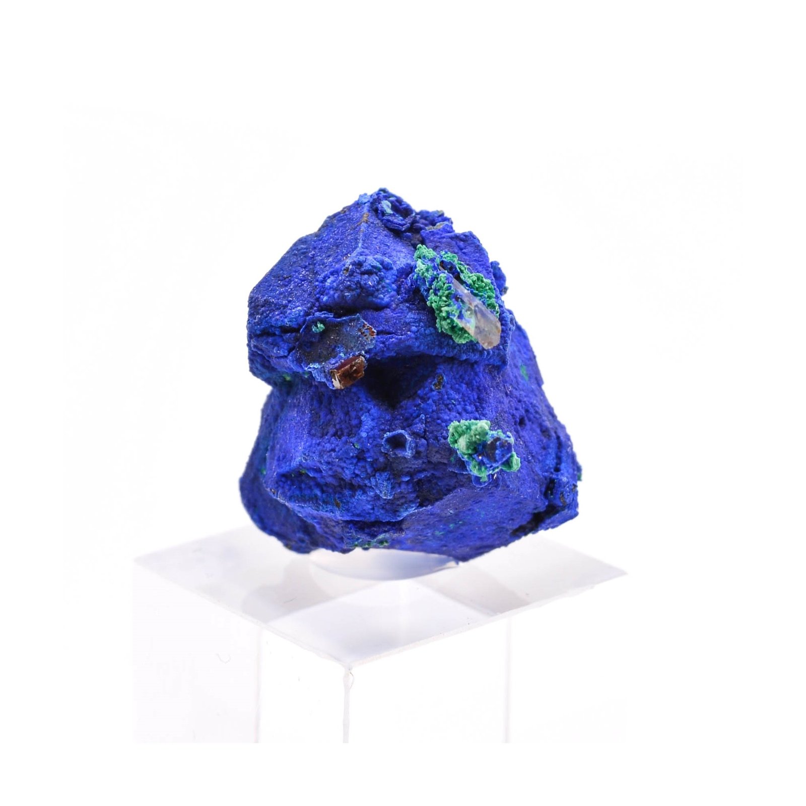 Azurite sur tétraèdrite - Mine à Giraud (La Gardette), Isère, France
