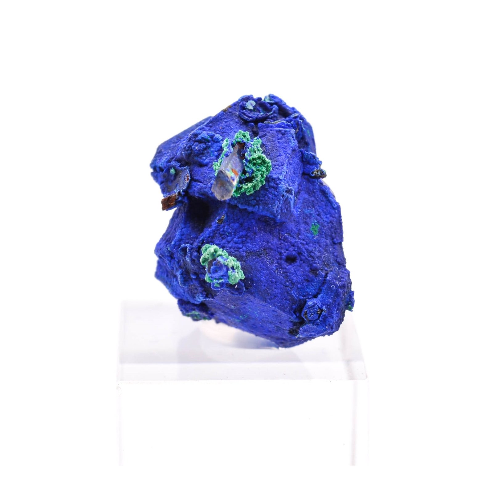 Azurite sur tétraèdrite - Mine à Giraud (La Gardette), Isère, France