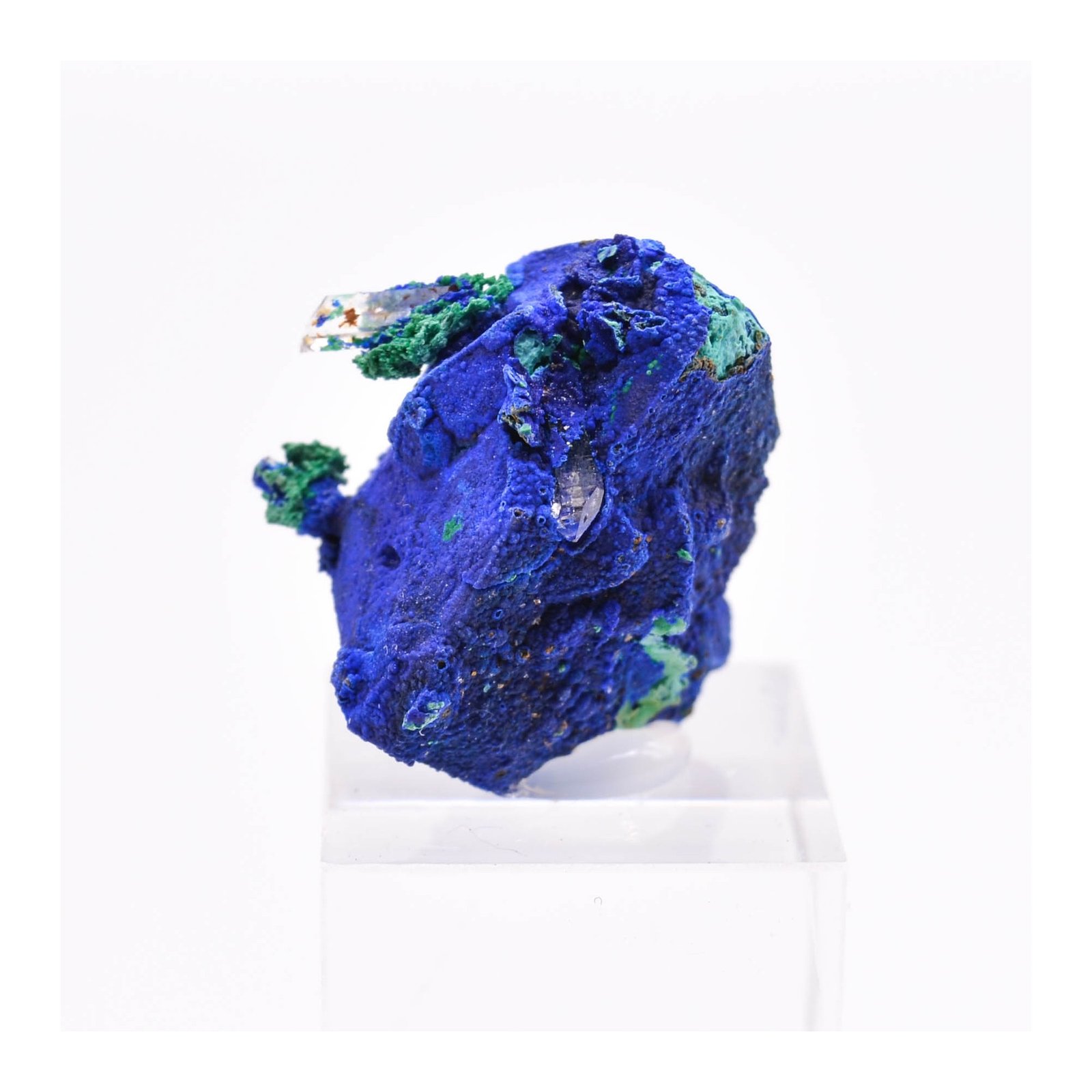 Azurite on tetrahedrite - Mine à Giraud (La Gardette), Isère, France