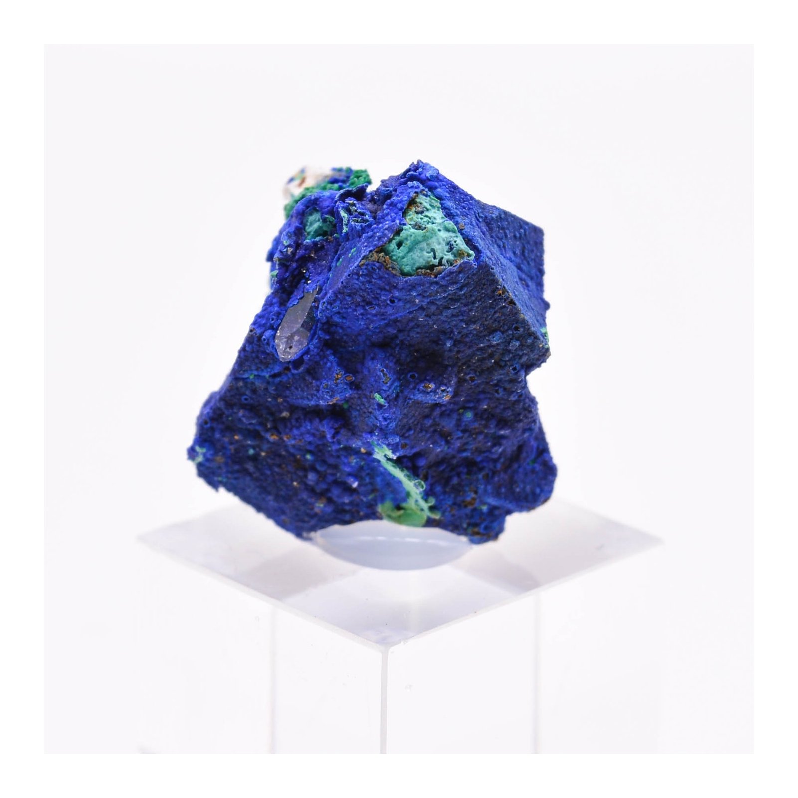 Azurite on tetrahedrite - Mine à Giraud (La Gardette), Isère, France