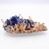Azurite psm tetrahedrite and quartz - Mine à Giraud (La Gardette), Isère, France