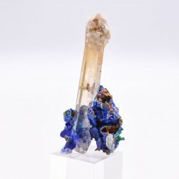 Quartz et azurite psm tétraèdrite - Mine à Giraud (La Gardette), Isère, France
