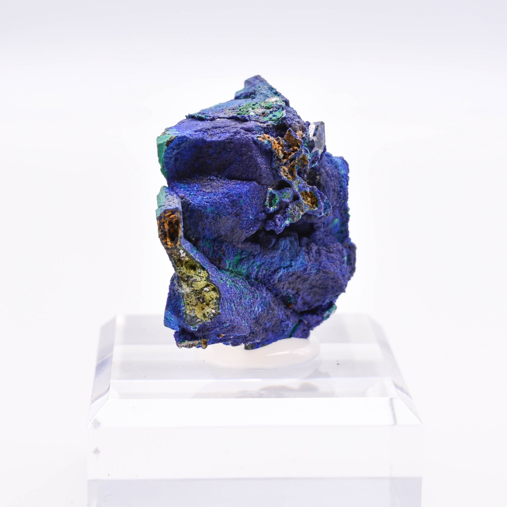 Azurite psm tetrahedrite - Mine à Giraud (La Gardette), Isère, France