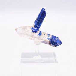 Quartz et azurite - Mine à Giraud (La Gardette), Isère, France