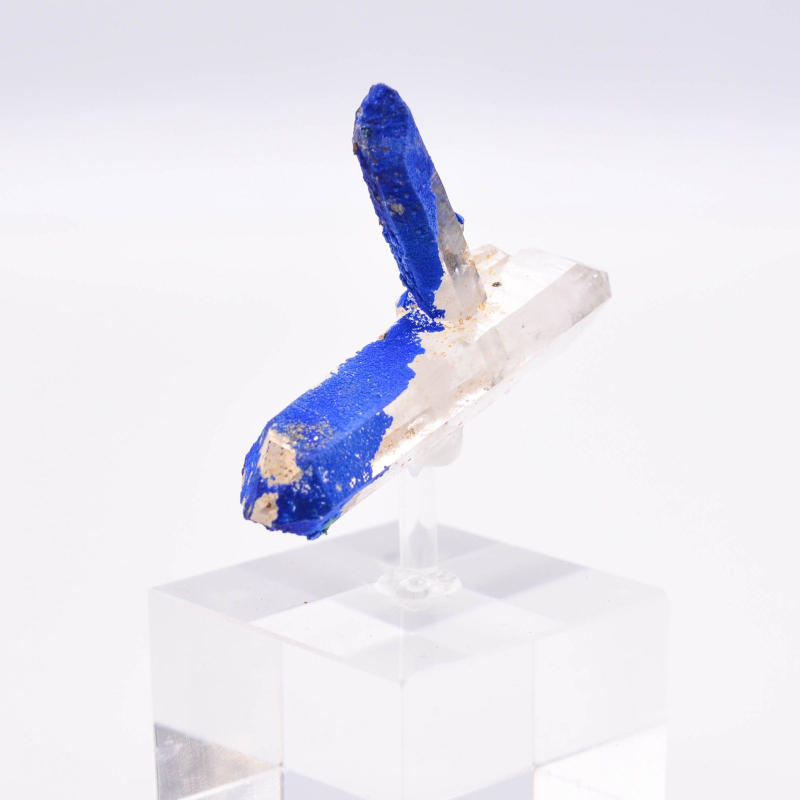 Quartz and azurite - Mine à Giraud (La Gardette), Isère, France