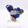 Azurite psm tétraèdrite et quartz - Mine à Giraud (La Gardette), Isère, France