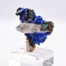 Azurite psm tétraèdrite et quartz - Mine à Giraud (La Gardette), Isère, France