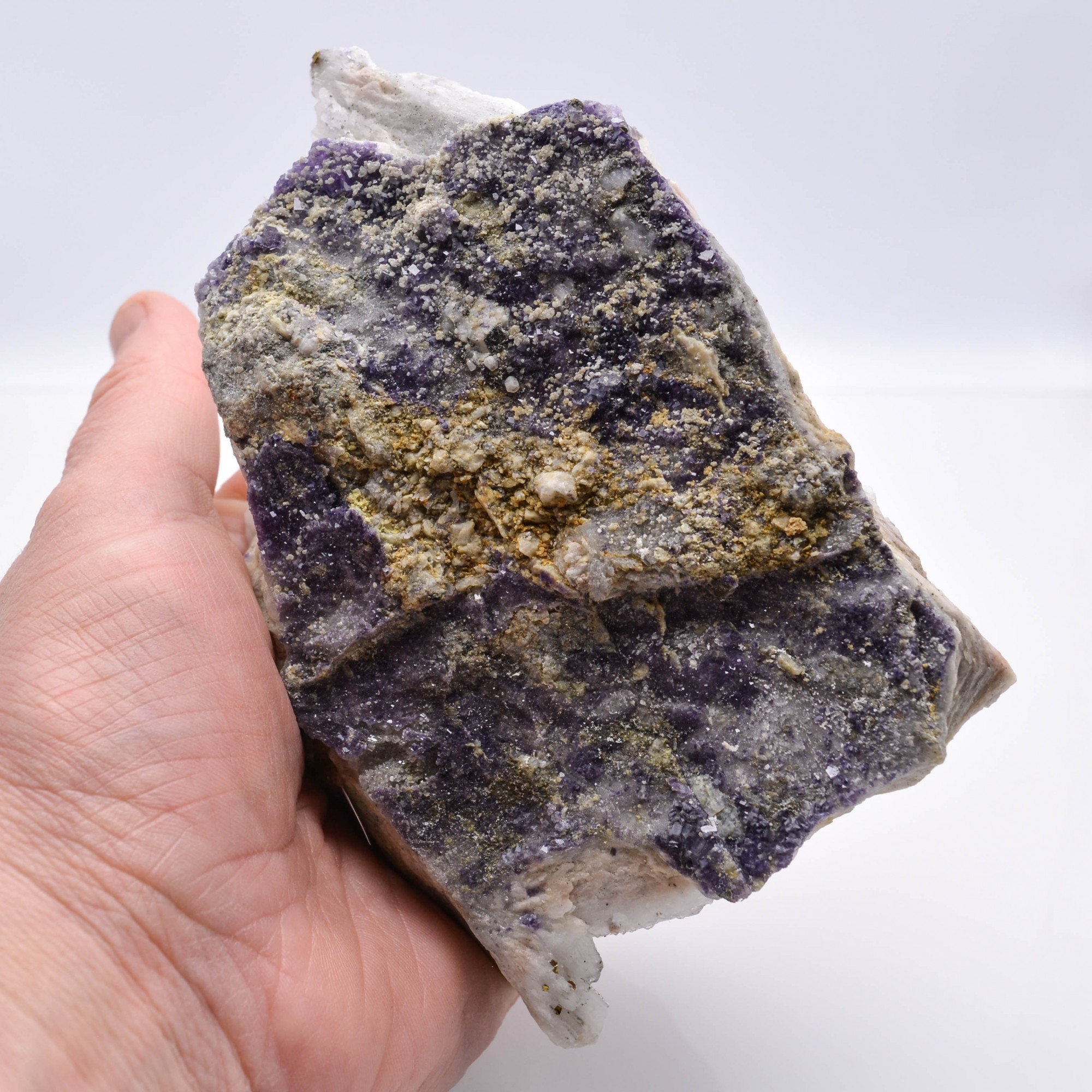 Barytine et chalcopyrite - Saint Peray, Ardèche, France