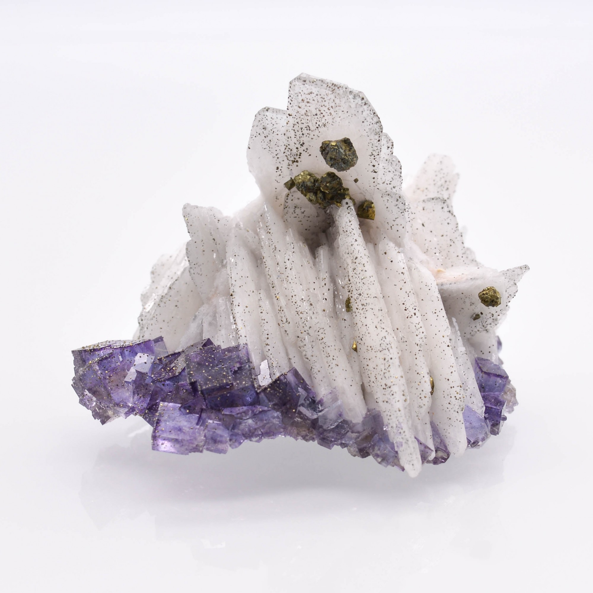 Barite, fluorite and chalcopyrite - Saint Peray, Ardèche, France