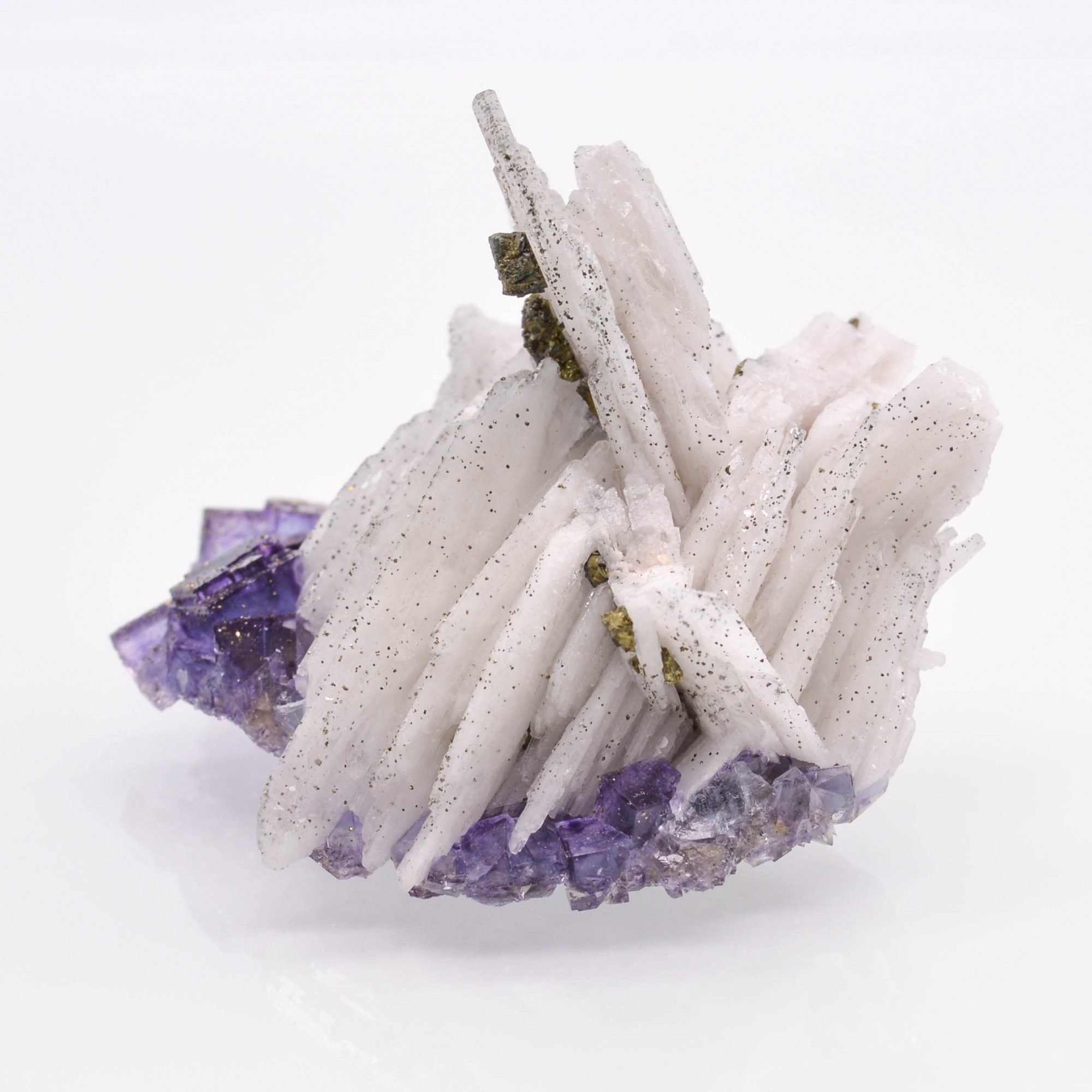 Barite, fluorite and chalcopyrite - Saint Peray, Ardèche, France