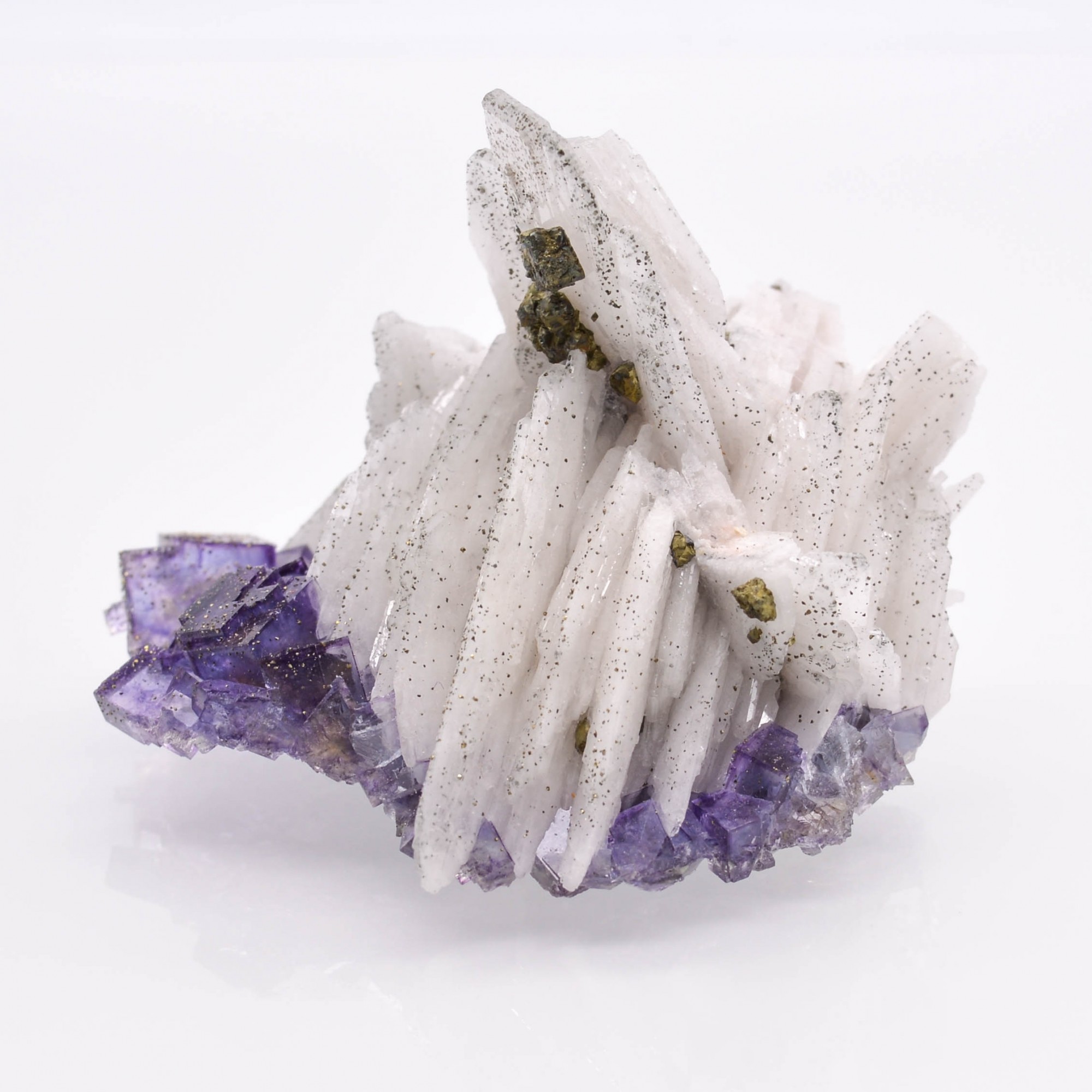 Barite, fluorite and chalcopyrite - Saint Peray, Ardèche, France