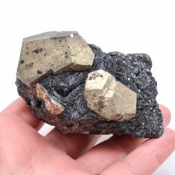 Pyrite et hématite - Rio Marina, Île d'Elbe, Toscane, Italie