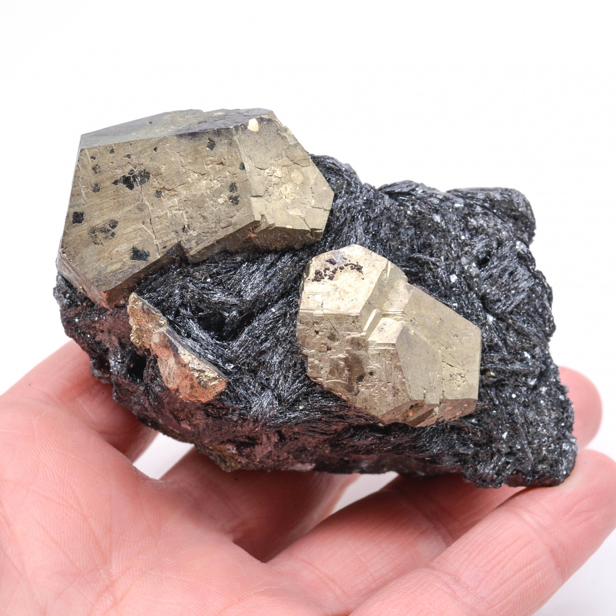 Pyrite and hematite - Rio Marina, Elba island, Tuscany, Italy