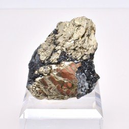 Pyrite et hématite - Mine Valle Giove, Rio Marina, Île d'Elbe, Toscane, Italie