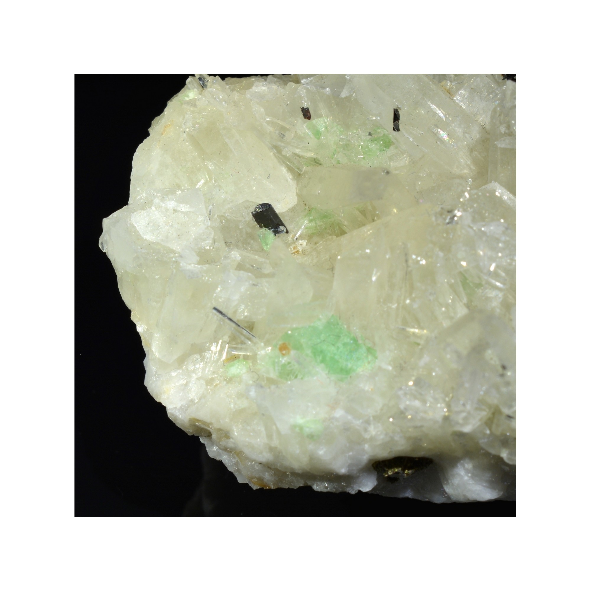 Augélite, hubnérite et quartz - Mine Tamboras, Mundo Nuevo, la Libertad, Pérou
