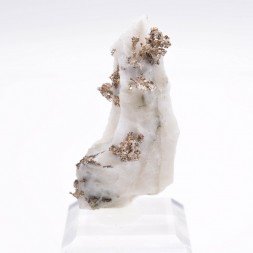 Native silver on calcite - Bouismas mine, Morocco