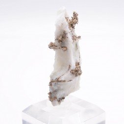 Argent natif sur calcite - Mine Bouismas, Maroc