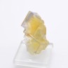 Yellow fluorite with blue border - La Barre mine, Puy-de-Dôme, France